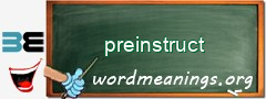 WordMeaning blackboard for preinstruct